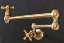 Unlacquered Brass Pot Filler Faucet, Brass kitchen Pot Filler