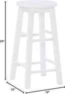 Zeke White 24 Inch Counter Stool Modern Kitchen Seating