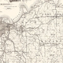 Vintage Map of Jackson County, Missouri 1904
