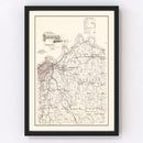Vintage Map of Jackson County, Missouri 1904