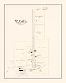 Vintage Map of Saint Paul, Missouri 1905
