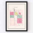 Vintage Map of Plainfield, Wisconsin 1906