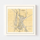 Vintage Map of Genoa, Wisconsin 1907