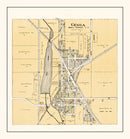 Vintage Map of Genoa, Wisconsin 1907