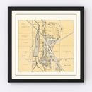 Vintage Map of Genoa, Wisconsin 1907