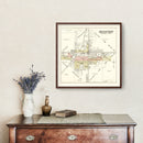 Vintage Map of Bradford, Illinois 1907