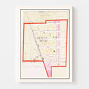 Vintage Map of Prague, Nebraska 1907