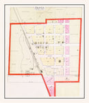 Vintage Map of Prague, Nebraska 1907