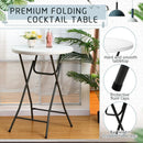32 Inch White HighTop Collapsible Cocktail Table Set