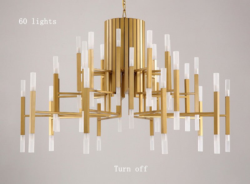 Mirodemi® Gold/Black Postmodern LED Chandelier For Living Room, Lobby, Restaurant