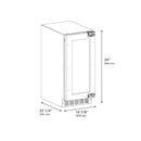 ZLINE 15" Touchstone Gourmet Ice Maker Drain Pump Panel Ready Door Champagne Bronze IGMDPZ-15-CB