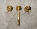 Unlacquered Brass Wall Mounted Bath Faucet
