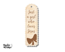 Unfinished Wood Just A Girl Who Loves Jesus Bookmark | Engraved | Rooted in Faith | up to 12" DIY