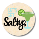 Unfinished Wood Let's Get Salty Door Sign Kit | Wood Craft Cutouts | 1/4" Thick |