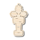 Unfinished Wood Layered Letter Carrot Tags | A-Z | 3 Piece | 6" Tall | 1/8" Wood | Wood Craft DIY