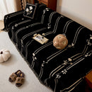 Chenille Jacquard Sofa Throw Cover with Tassel Soft Thick Couch Protector Blanket