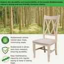Two Unfinished Parawood Dining Chairs With X Back