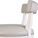 Stylish 31 Inch Bar Stool with Swivel Gray Seat