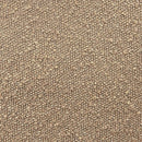 Luna Modern Round Ottoman in Brown Boucle, 22 Inches