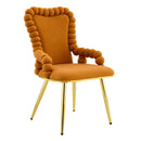 Puffy Bubble, Ball Chain Chair With Armrests For Dining Room (Set of 2)