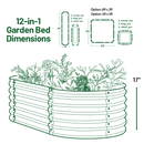 17" Tall, 12-in-1  Raised Garden Bed in Ivory