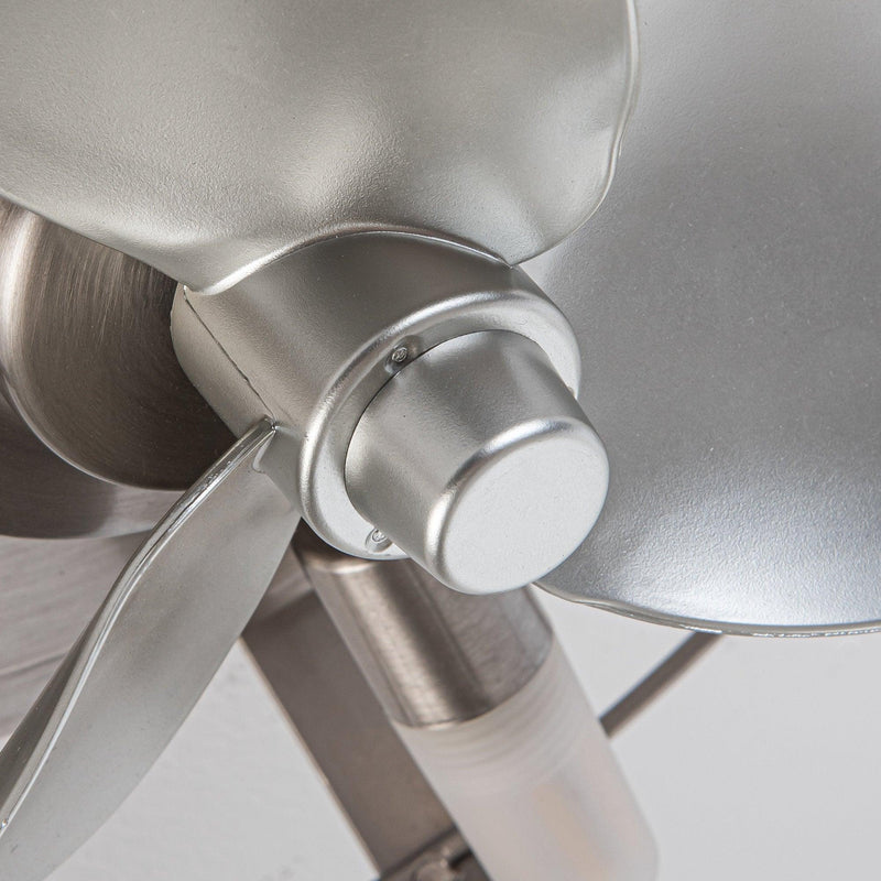 12" Flush Mount Low Profile Caged Small Ceiling Fan with Light and Remote Control