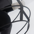 12" Flush Mount Low Profile Caged Small Ceiling Fan with Light and Remote Control