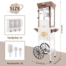 12-Ounce Commercial Retro Popcorn Machine Cart With Candy Boxes (SAK80954)