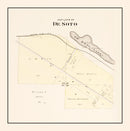 Vintage Map of Desoto, Nebraska 1908