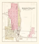 Vintage Map of Spring Valley, Wisconsin 1908