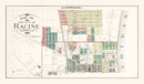Vintage Map of Racine, Wisconsin 1908