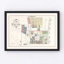Vintage Map of Racine, Wisconsin 1908