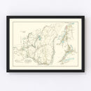 Vintage Map of Palmer, Massachusetts 1912