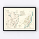 Vintage Map of Ludlow, Massachusetts 1912
