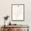 Vintage Map of Custar, Ohio 1912