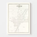 Vintage Map of Custar, Ohio 1912