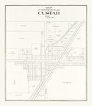Vintage Map of Custar, Ohio 1912