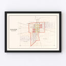 Vintage Map of Gratis, Ohio 1912