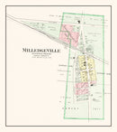 Vintage Map of Milledgeville, Ohio 1913