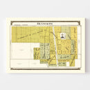 Vintage Map of Heyworth, Illinois 1914