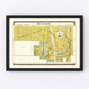 Vintage Map of Heyworth, Illinois 1914