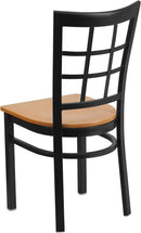 Hercules Series Black Metal Restaurant Chair With Wood Seat