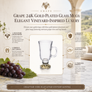 Grape 24k Gold Plated Glass Mugs