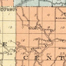 Vintage Map of Allamakee County, Iowa 1917