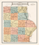 Vintage Map of Allamakee County, Iowa 1917