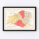 Vintage Map of Lynn, Massachusetts 1924