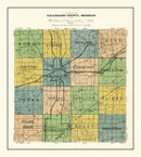 Vintage Map of Kalamazoo County, Michigan 1928