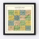 Vintage Map of Kalamazoo County, Michigan 1928