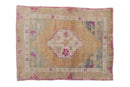 3.5x4.5 Vintage Distressed Oushak Square Rug