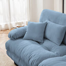 Luxury Modular Sectional Sofa Couch,Oversized L Shaped Cloud Couch for Living Room,Deep Seat Sofa Couch with Convertible Ottoman,Chenille Blue